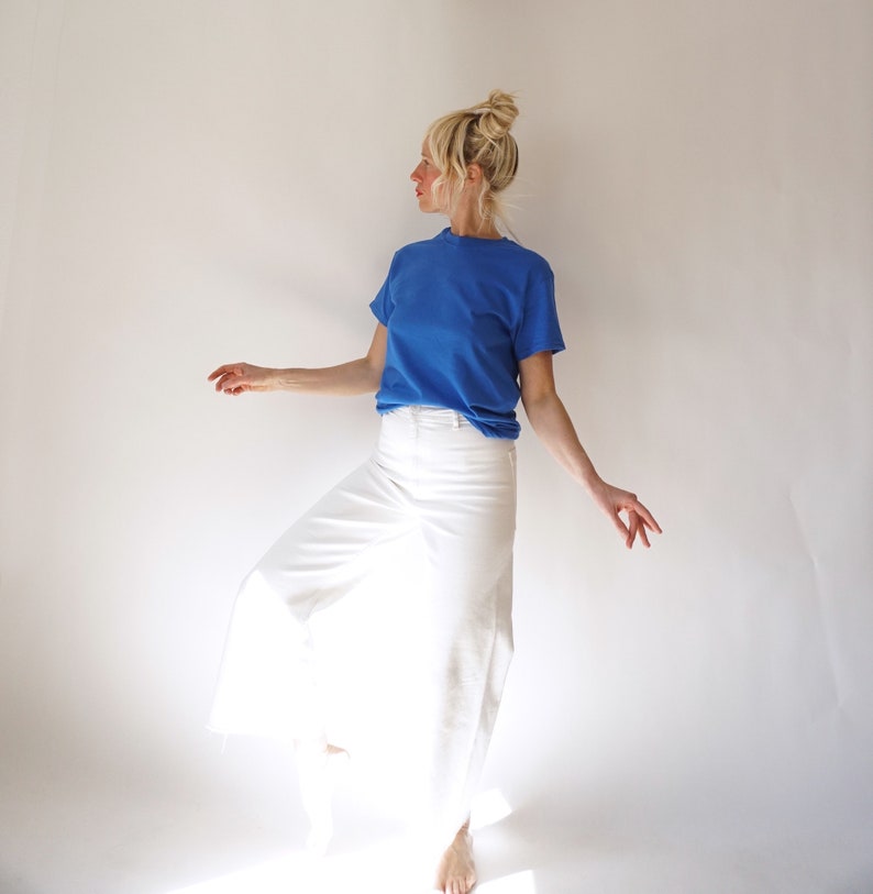 Vintage Bill Cunningham's Blue T Shirt | Crewneck Tee Cotton | 100% Cotton | S-M