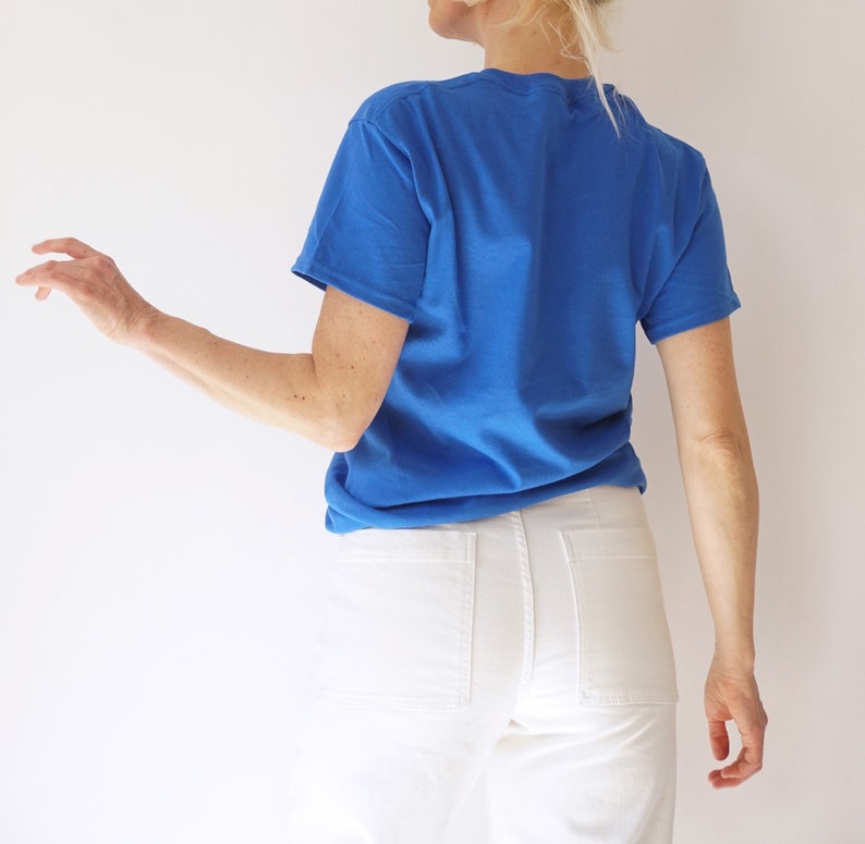 Vintage Bill Cunningham's Blue T Shirt | Crewneck Tee Cotton | 100% Cotton | S-M