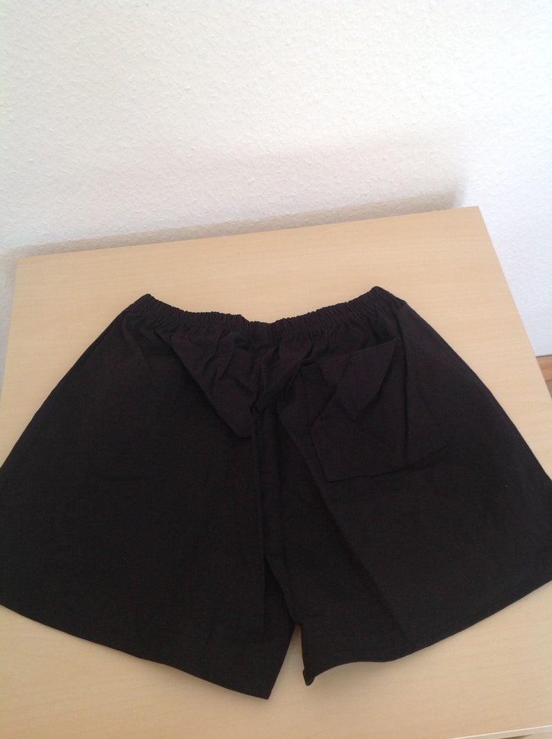 Vintage Black Leisure Cotton Shorts | Pull-On Athletic Shorts | Summer Staple Bottoms
