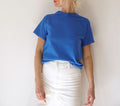 Vintage Bill Cunningham's Blue T Shirt | Crewneck Tee Cotton | 100% Cotton | S-M